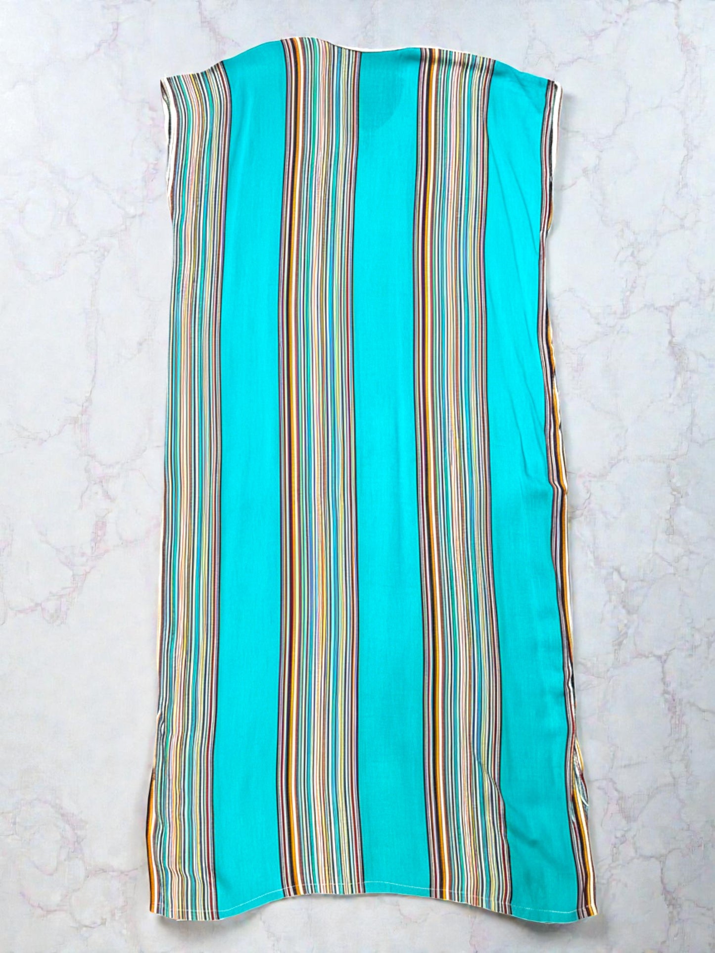 Turquoise Moroccan Striped Gandora
