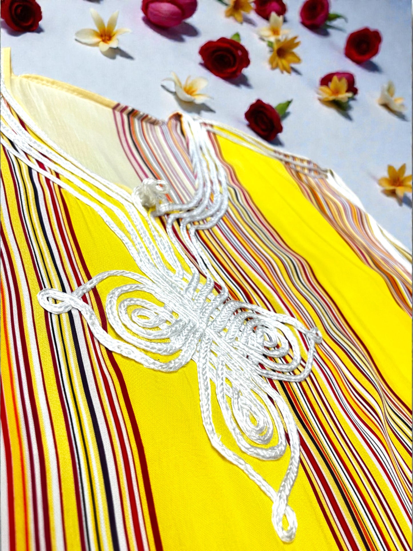 Yellow Moroccan Striped Gandora